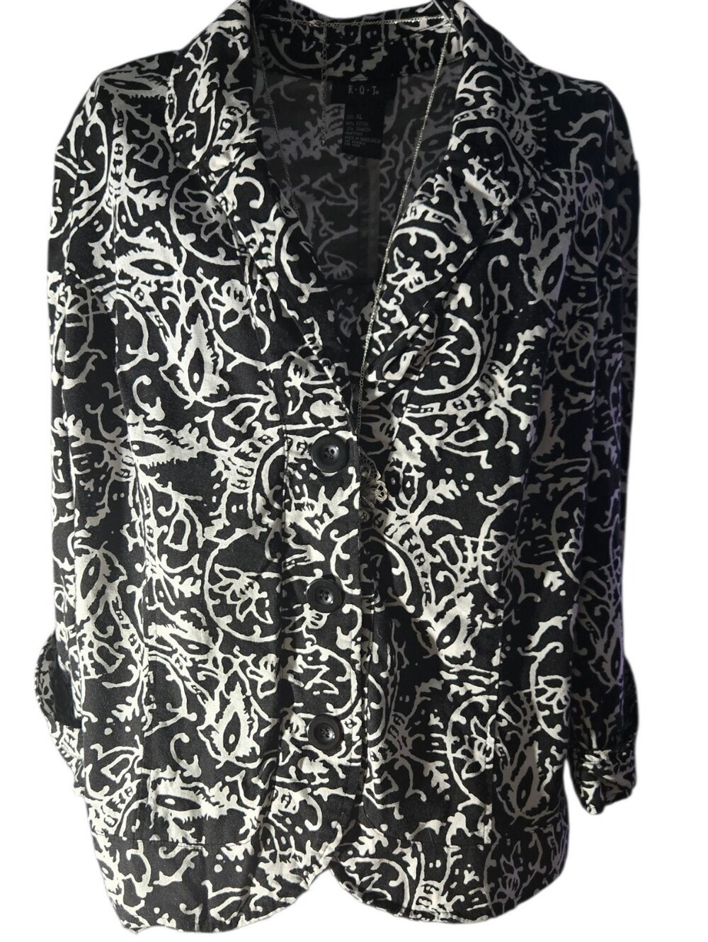 R.Q.T. Blazer in Black & White Print Size XL